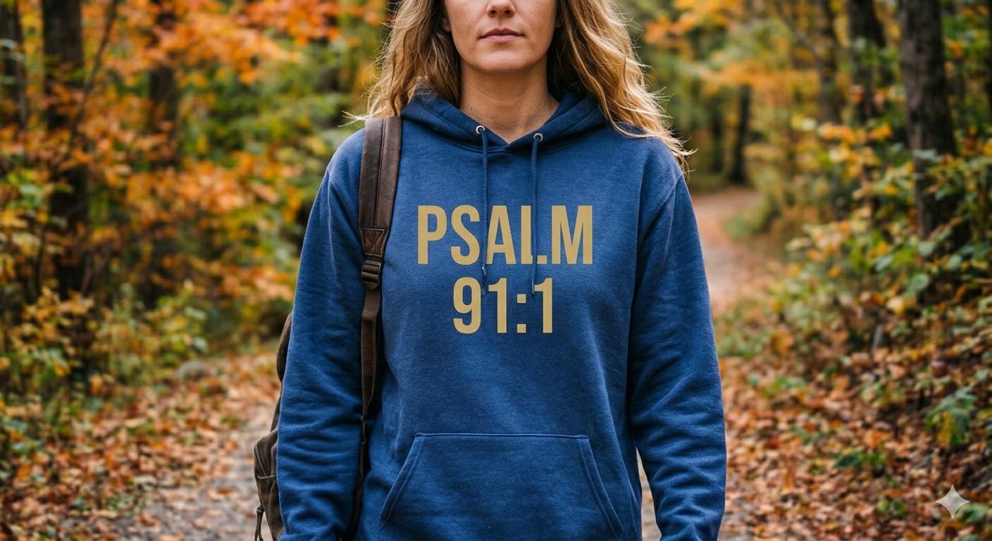 Psalm 91:1 Hoodie | Christian Faith Hoodie | Scripture-Based Streetwear | Inspirational Pullover