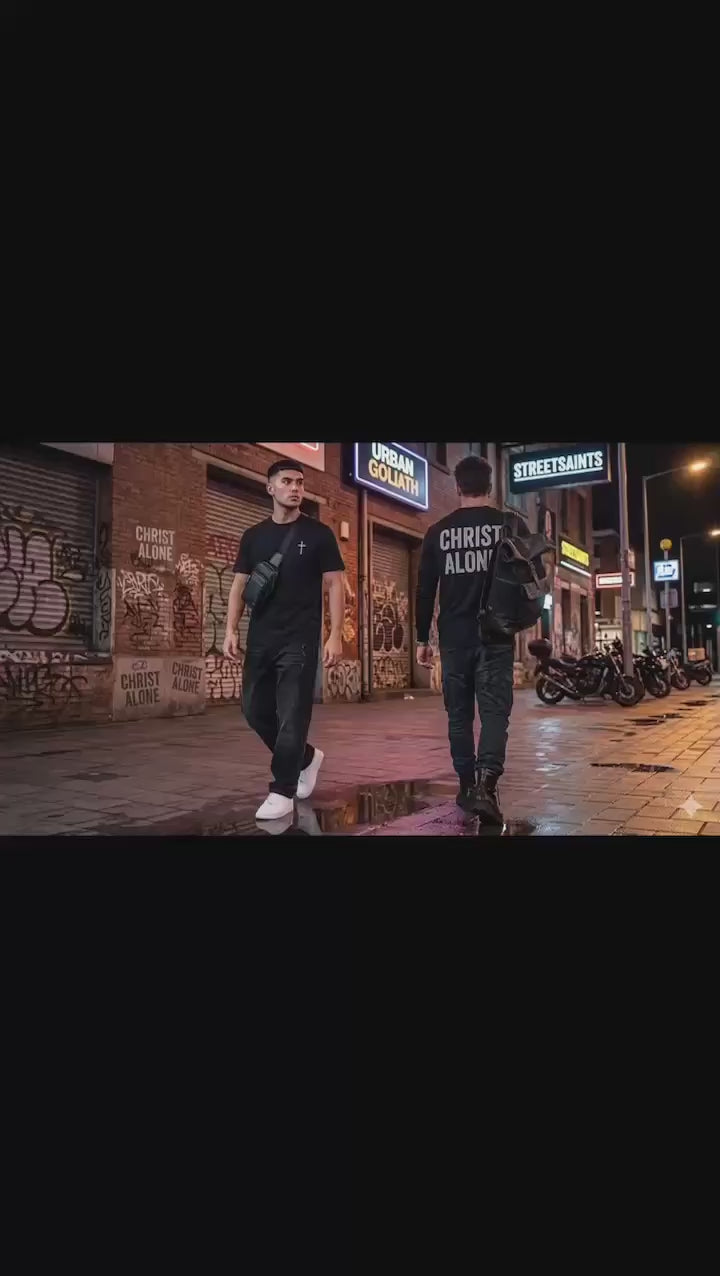 Christ Alone T-Shirt | Christian Streetwear Tee | Faith-Based Minimalist Graphic Shirt